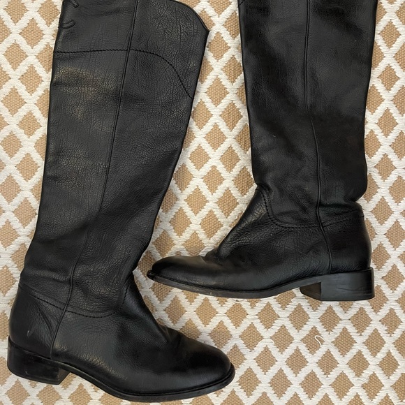 Chanel leather ascot riding boots